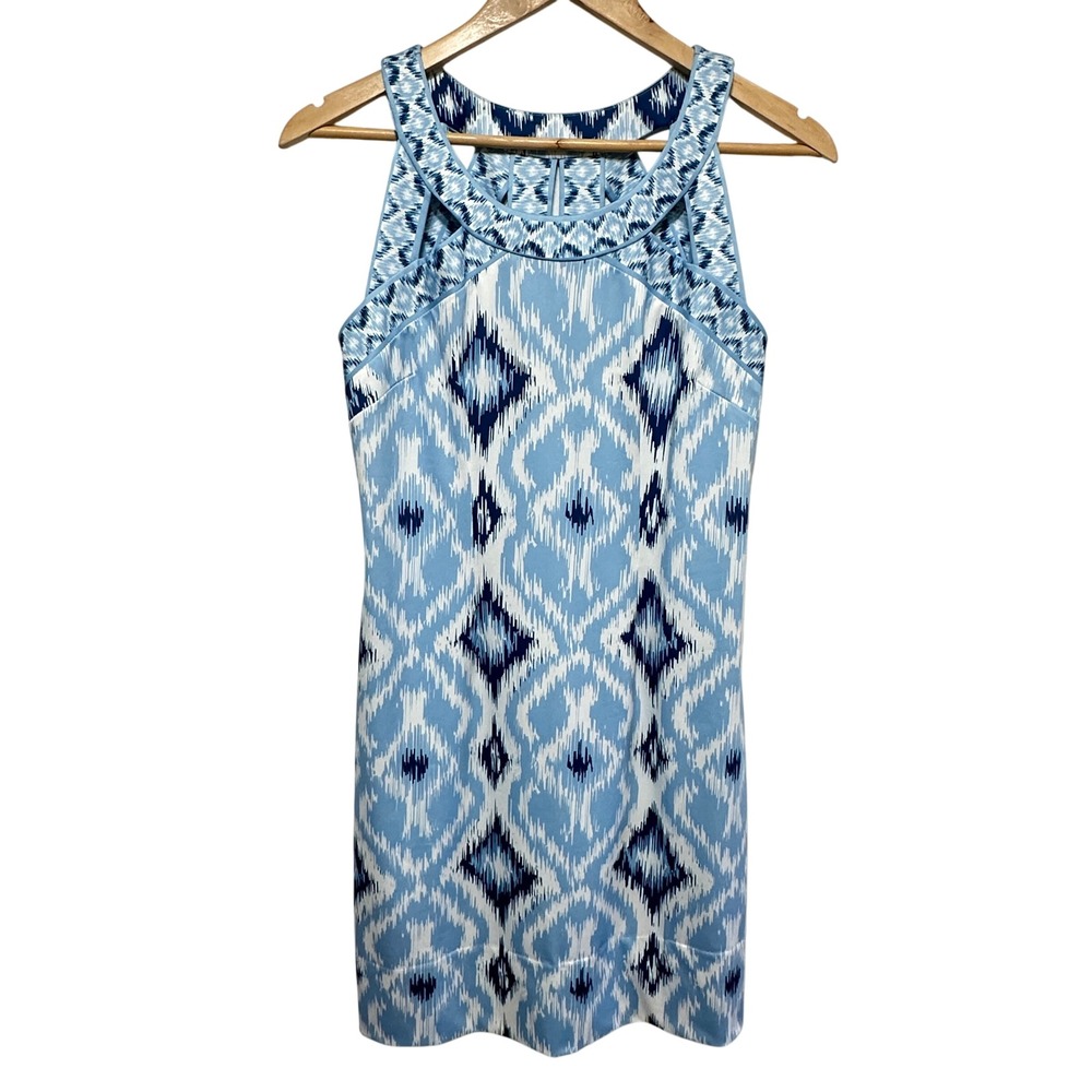 Gretchen Scott Ikat Resort Shift Dress Womens Small Sleeveless Preppy Coastal
